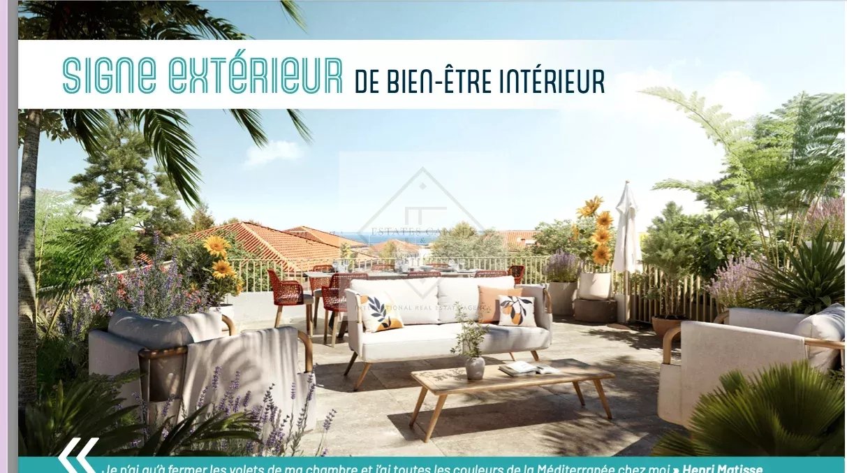 3P neuf dernier etage - proche plage à Juan-les-Pins !